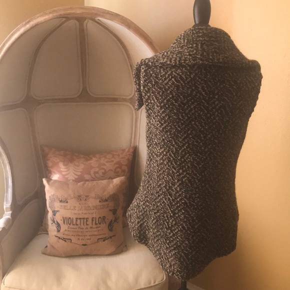 NWT Shui Chen Wool & Leather Vest - Picture 4 of 8